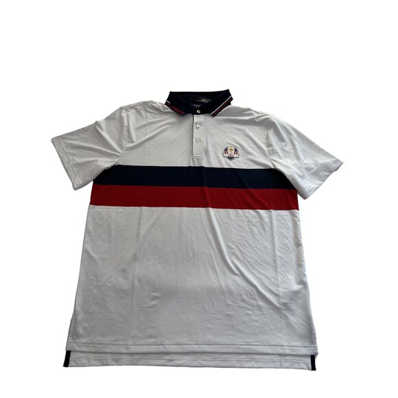 Ralph Lauren RLX Ryder Cup Saturday Team USA Polo Shirt in White Multi